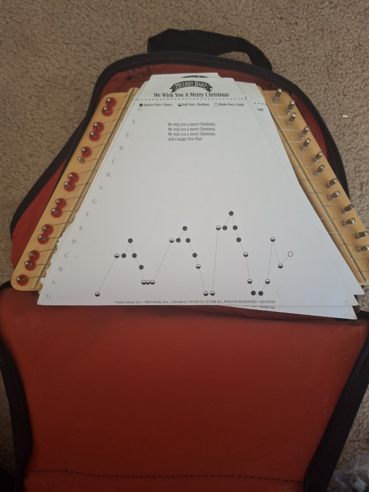 Melody Harp w/ Case and Sheet Music