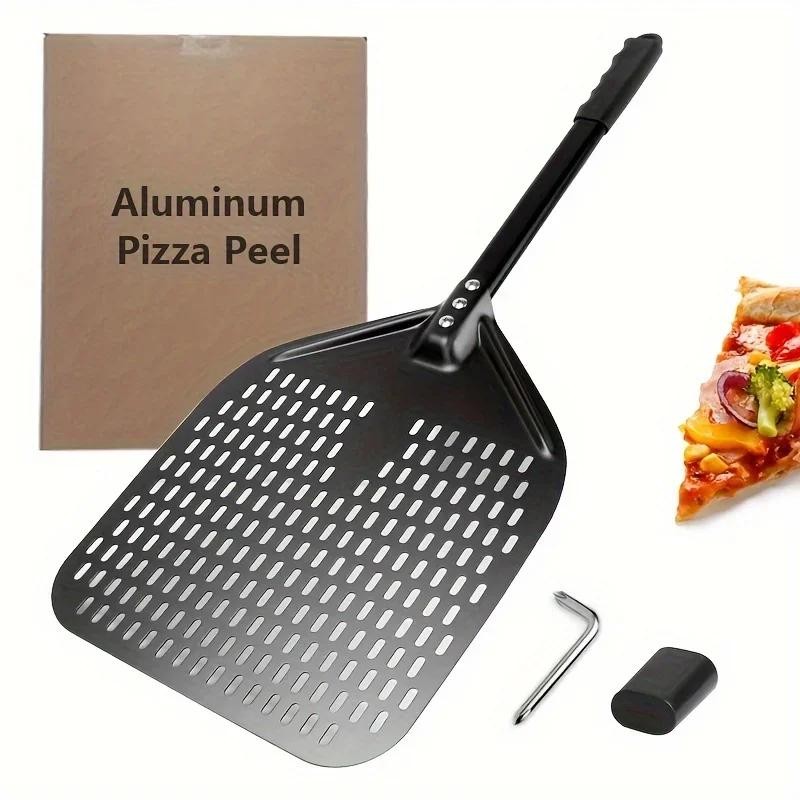 Perforated Aluminum Pizza Peel 30x36cm–rectangular Professional Paddle