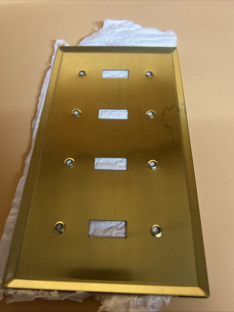 Brass electric switch plate