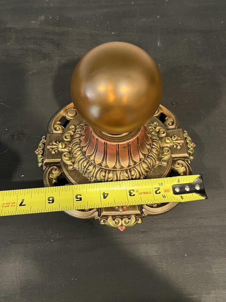 Antique Flush Mount Fixture Rewired Rare 9H