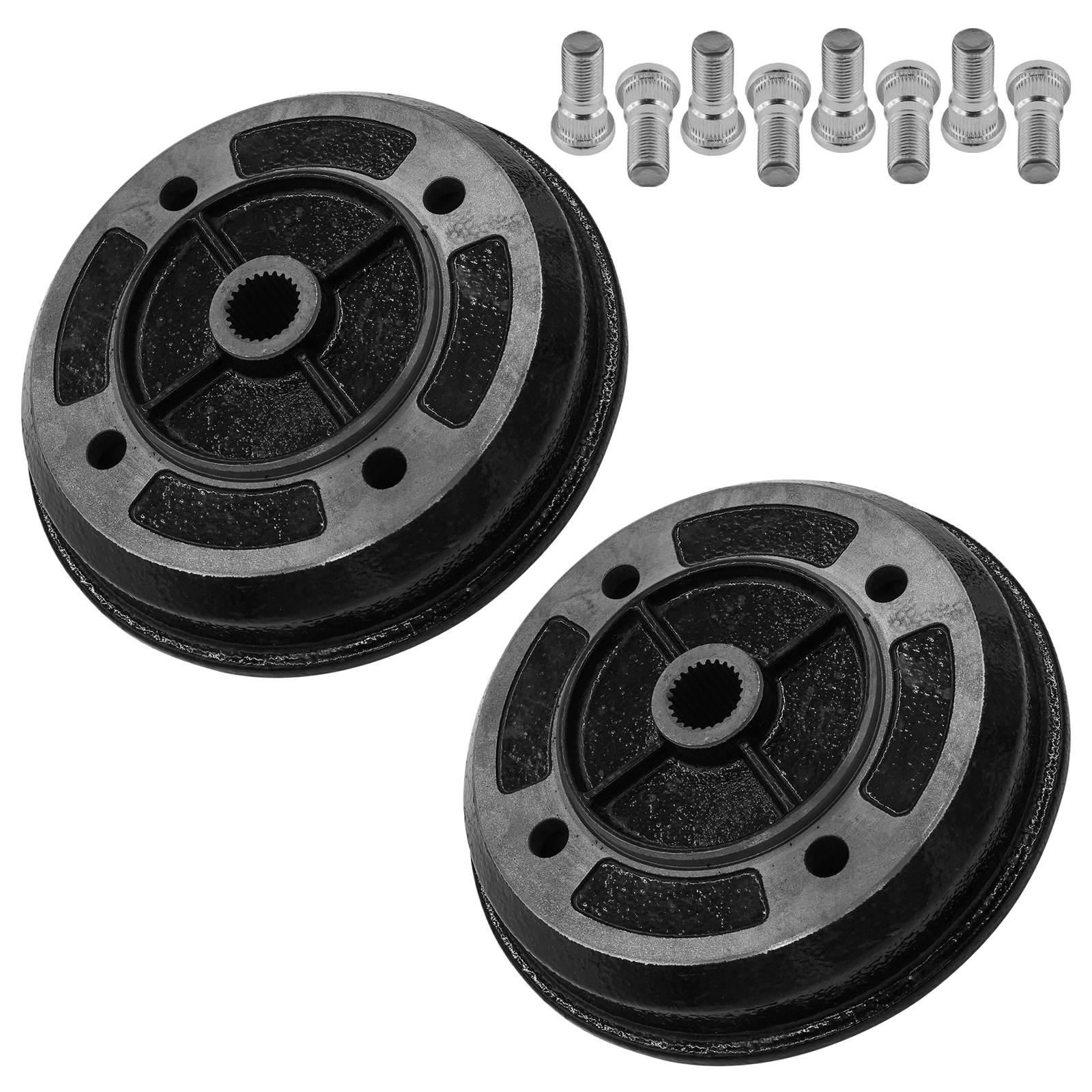 2 Rear Brake Drum W/Bolt for Kawasaki Mule 2510 KAF620A KAF620 A 4X4 1994-2000