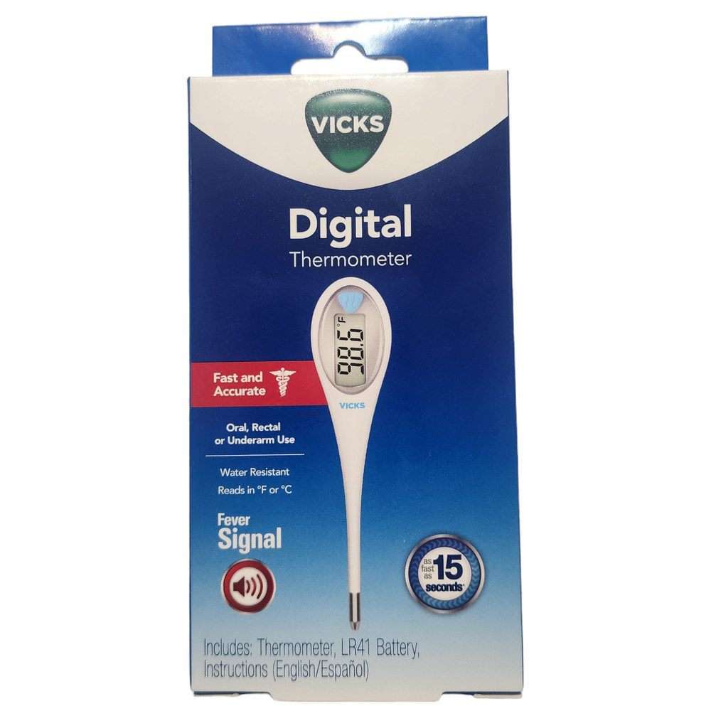 Vicks ComfortFlex Digital Thermometer Color Coded Fever Signal