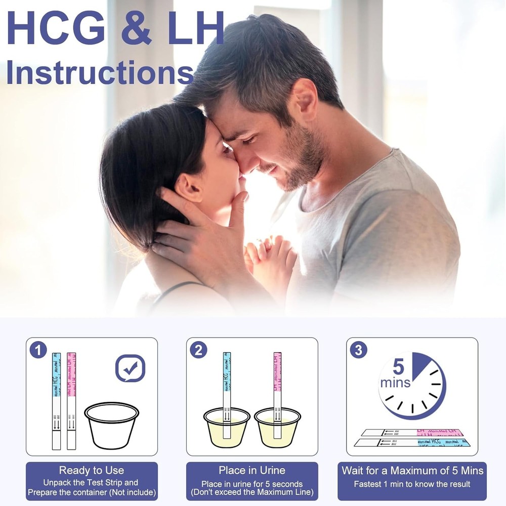 At-Home Ovulation & Pregnancy Kit - 15 Strips plus Tracker for Confidence