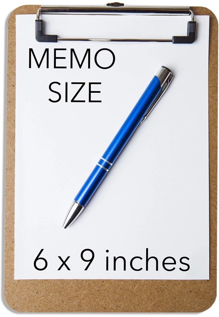 Mini Clipboard 6" x 9" (Set of 6) Memo Clipboard | Small Clipboards 6x9 with ...