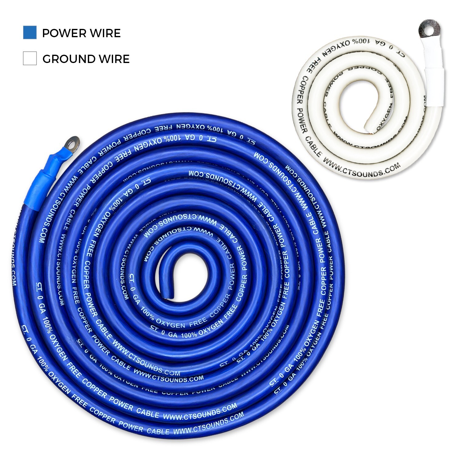 CT Sounds 1/0 Gauge 3500 Watt OFC Amp Wiring Kit (AMPKIT-0GA-ELITE)