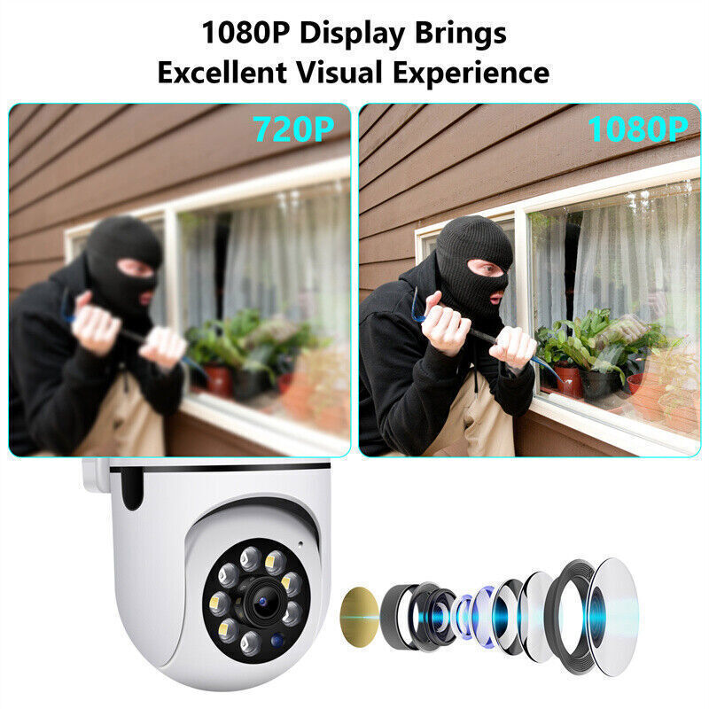 2-Pack Wireless 5G WiFi Security Camera System Smart Outdoor Night Vision 1080P