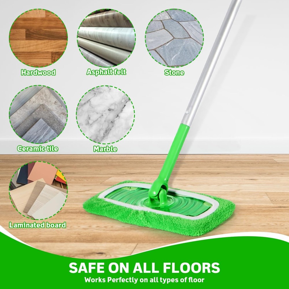 🔥 8 Pack Reusable Microfiber Mop Pads Compatible with Swiffer Sweeper Washable