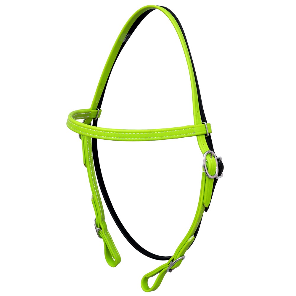 HILASON Western Horse Biothane Leather Headstall Lime Green |