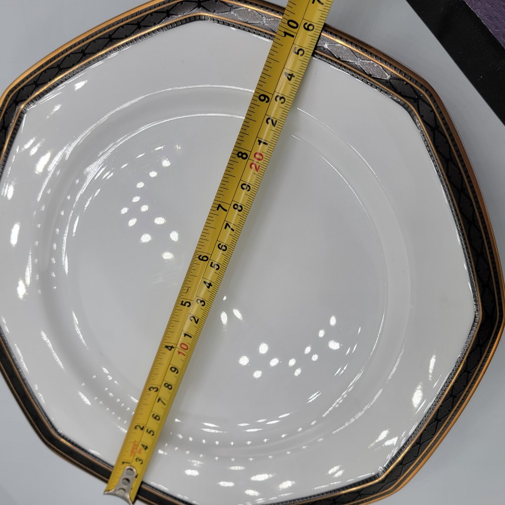 Christopher Stuart BLACK DRESS China Dinnerware. 13 Pc's EC