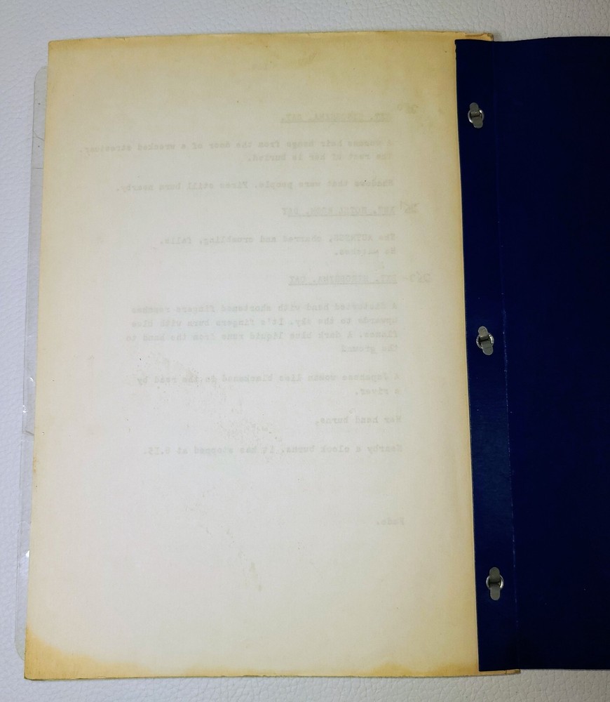 1984 Insignificance Script Screenplay Terry Johnson Gary Busey 2nd Draft Vintage