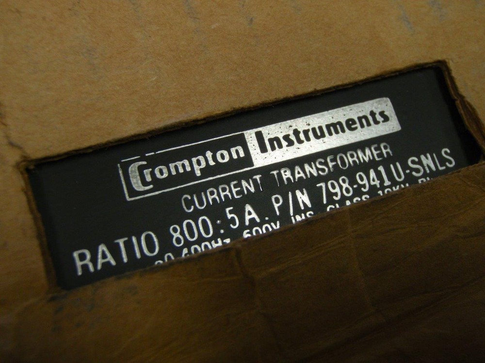 Crompton Instruments 800:5A 798-941 U-SNLS Current Transformer *NEW*