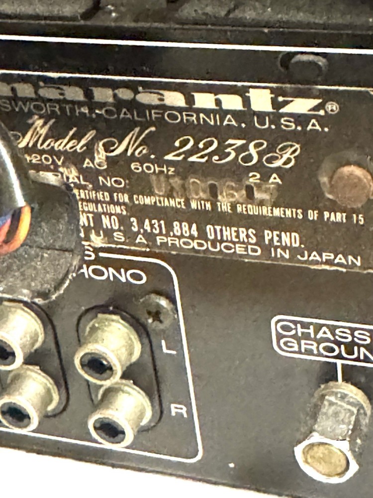 Marantz 2238B Stereophonic Receiver – Tested All Inputs Working.