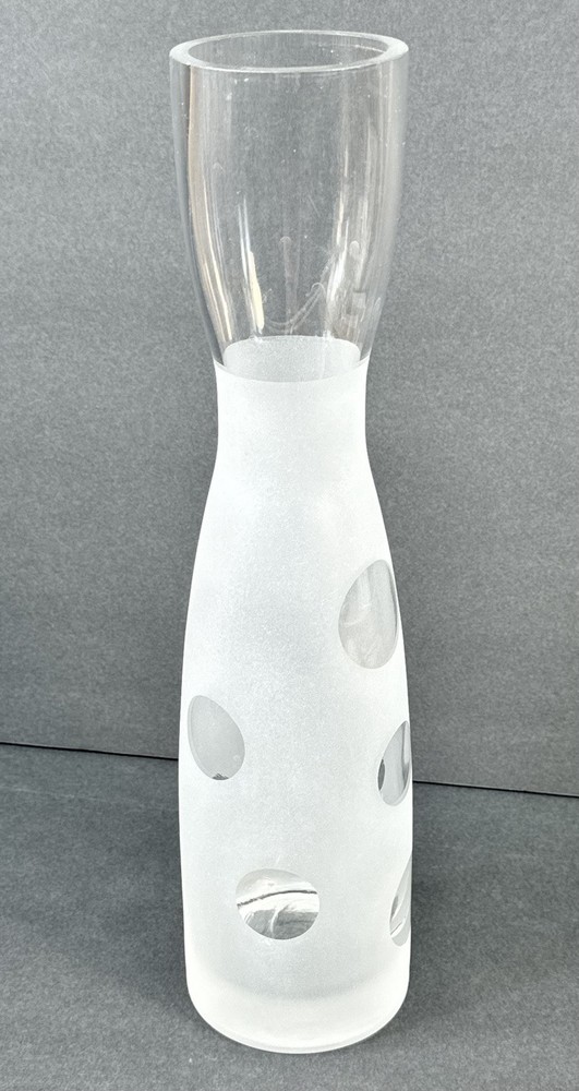Frosted Glass Polka Dot Pattern Vase