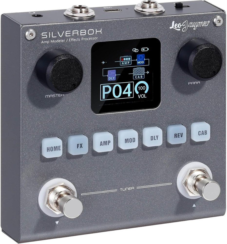 Leo Jaymz Portable Guitar/Bass Multi-Effects Processor 6 Modules 80 Presets