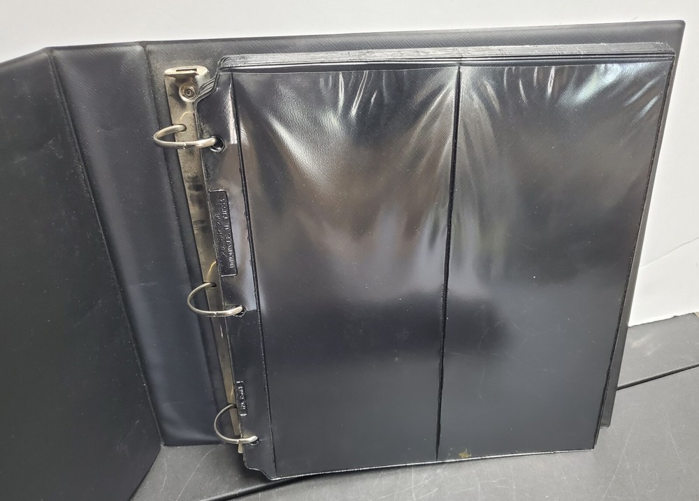 Set of 3-Ring Binders With Black 2-Sided Mint Sheet Pages, 2 Scott + 1 Unbranded