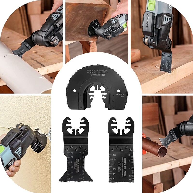 WORKPRO 23-Pieces Metal Wood Oscillating Saw Blades Set Quick Release Multitools