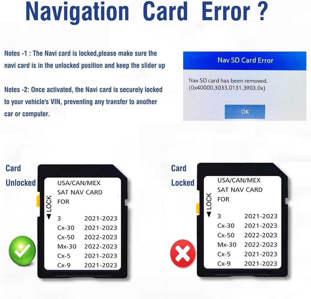 Durable Mazda Navigation Memory Card - 32GB Micro SD Card for 2021-2023 Models