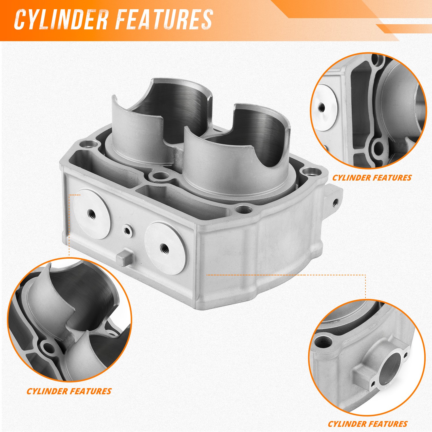 For Polaris Sportsman Ranger XP 700 Cylinder Pistons Gasket Top End Rebuild Kit