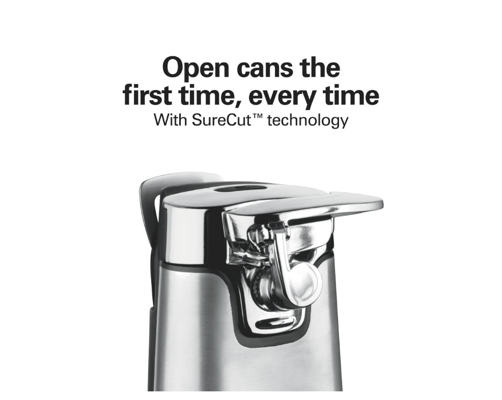 Hamilton Beach SureCut Automatic Electric Can Opener with Multi Tool, Stainless