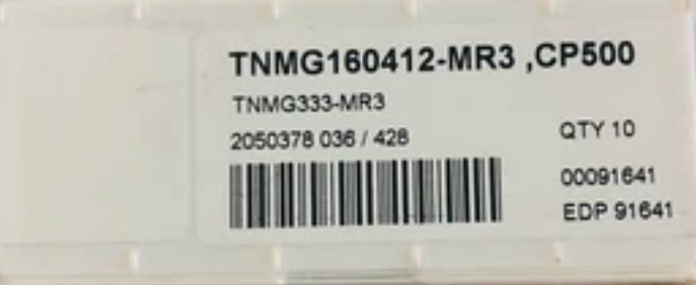 10 PCS  ORIGINAL  INSERTS      TNMG160412-MR3 CP500