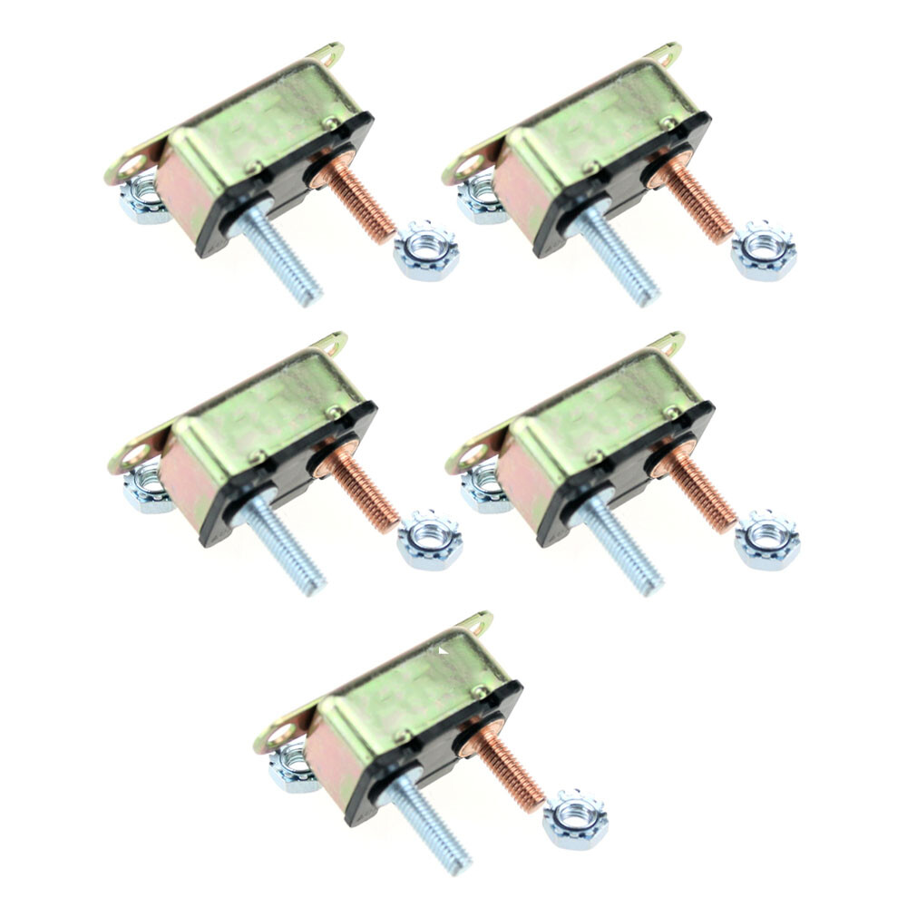 5pack 12V 30A~50A Auto Automatic Fuse Reset Circuit Breaker Copper Stud Bolt