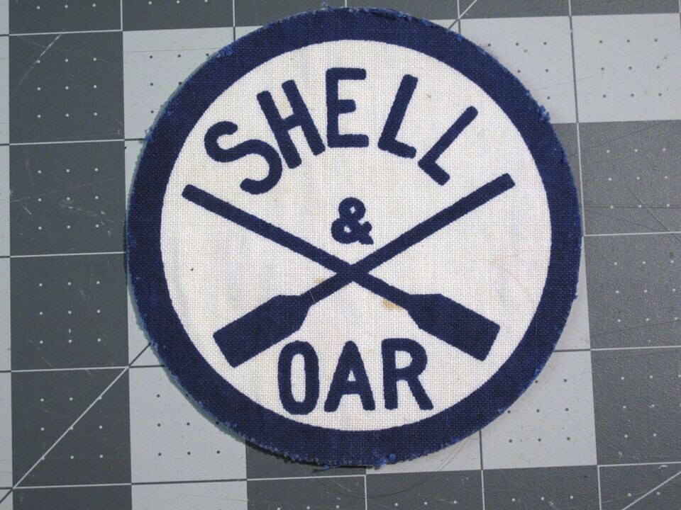 vtg 1950s 1960s ephemera - patch Shell & Oar UCSB West coast rowing