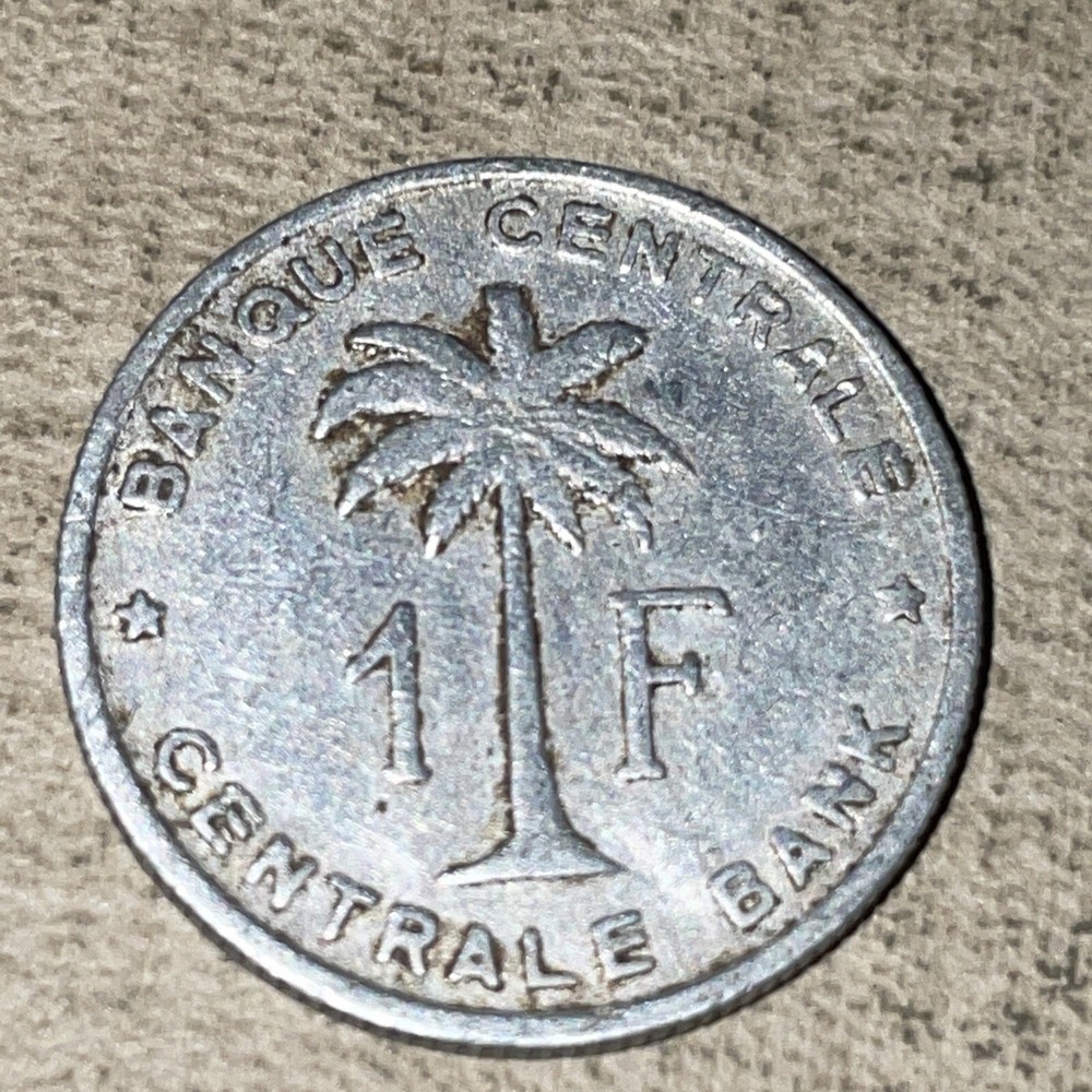 1957 Belgian Congo Ruanda-Urundi 1 Franc
