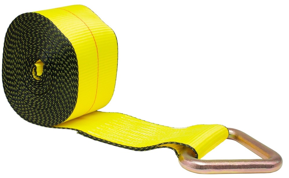 (10 Pack) 4 in. x 30 ft. Winch Straps w D Ring
