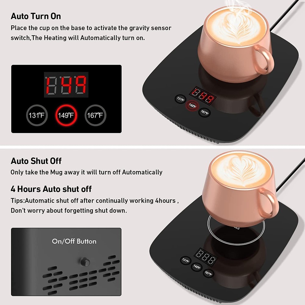Coffee Mug Warmer for Desk with Heating Function 25 Watt Beverage Warmer with...