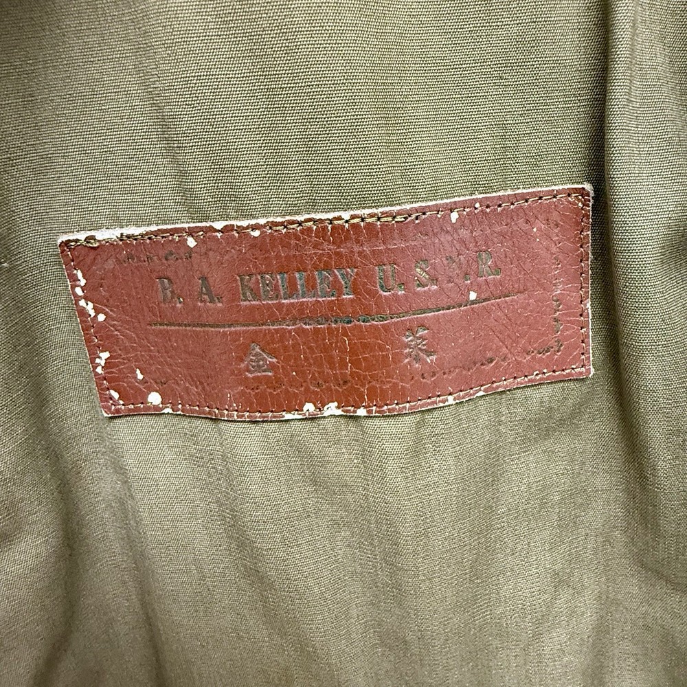 Original WWII US Navy N-4 Deck Flight Jacket Named Pilot W Leather Name Tag