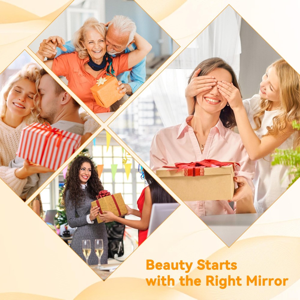 1X/30X Magnifying Mirror with Light, Double Sided Makeup Mirror with Adjustab...
