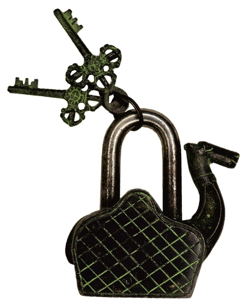 Seated Camel Shape Padlock Antique Vintage Style Handmade Solid Brass Door Lock