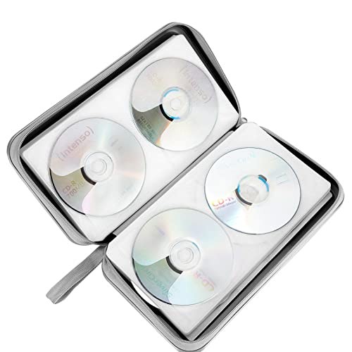 CD Case, DVD Case Holder 96 Capacity Hard Plastic CD DVD Disc Cases Black