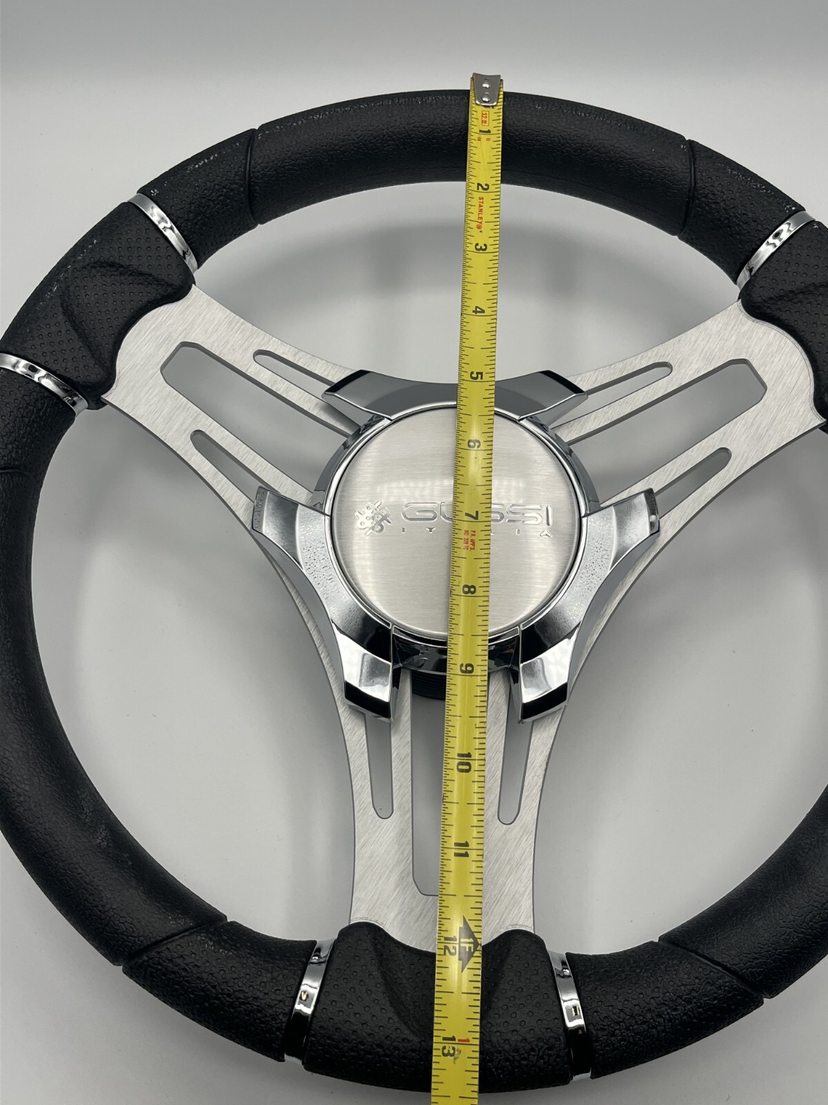 Verona Boat Steering Wheel Gray Brushed Aluminum Spokes KEYED or SPLINED HUB