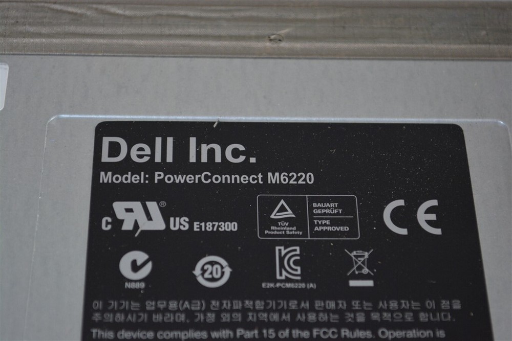 DELL PowerConnect M6220 Ethernet Blade Switch SEE NOTES