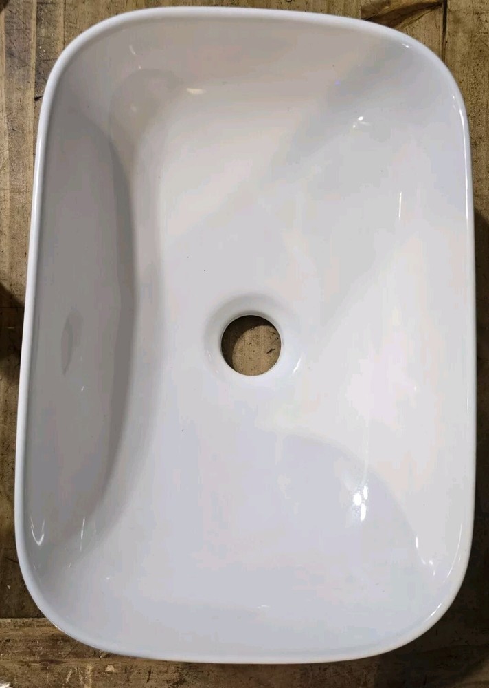 Beautiful Rectangular Porcelain Wash Basin 14"LengthX9.75"WidthX4.75"Depth