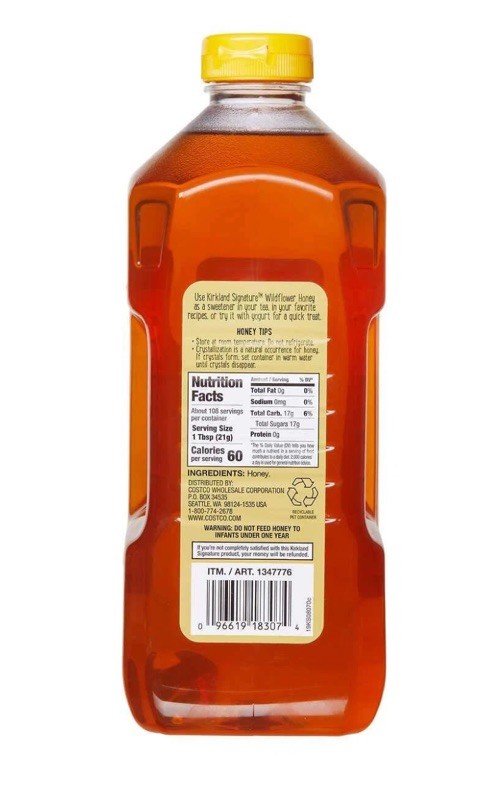 New Kirkland Wildflower Argentina Kosher Honey - USA Grade A, 5 lbs Sweet Bottle