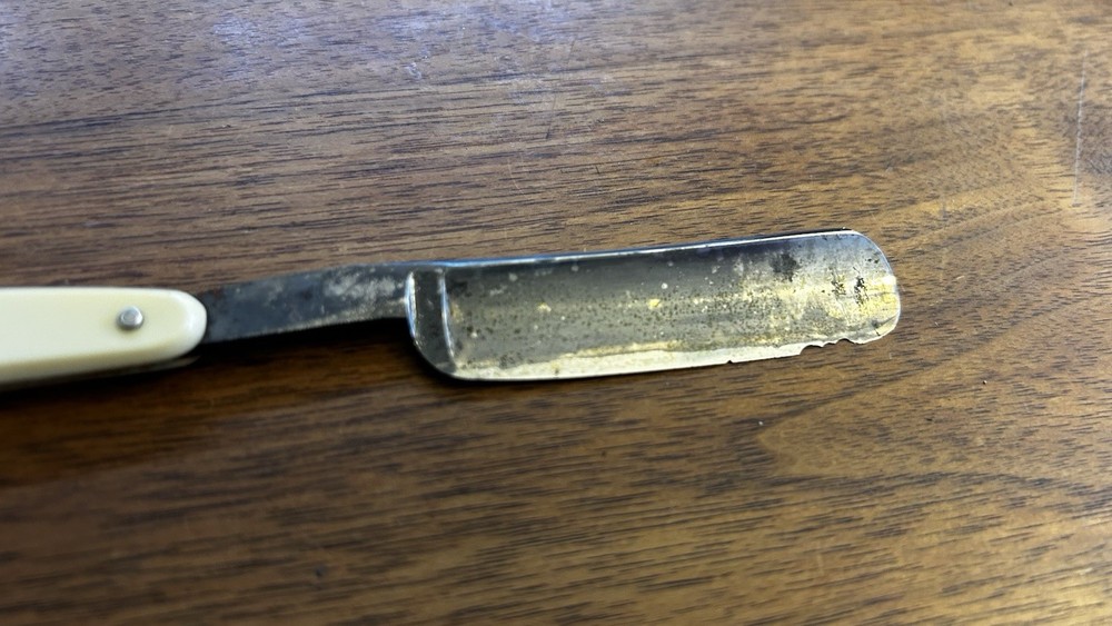 Vintage Bone Handle Straight Razor