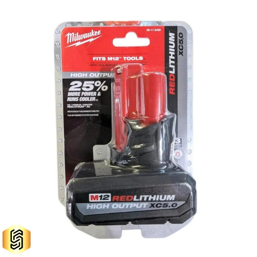 Milwaukee 48-11-2450 M12  RedLithium HIGH OUTPUT 5.0Ah XC5.0 Battery Pack