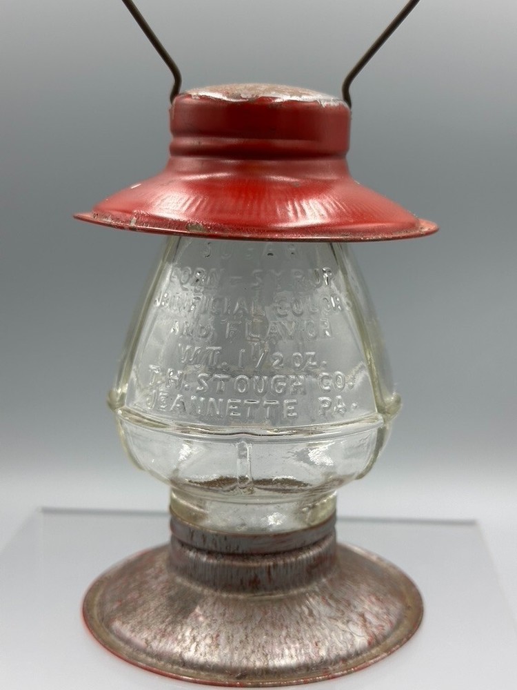 1950s Stough LANTERN Figural Glass CANDY CONTAINER A&E 447 Vintage
