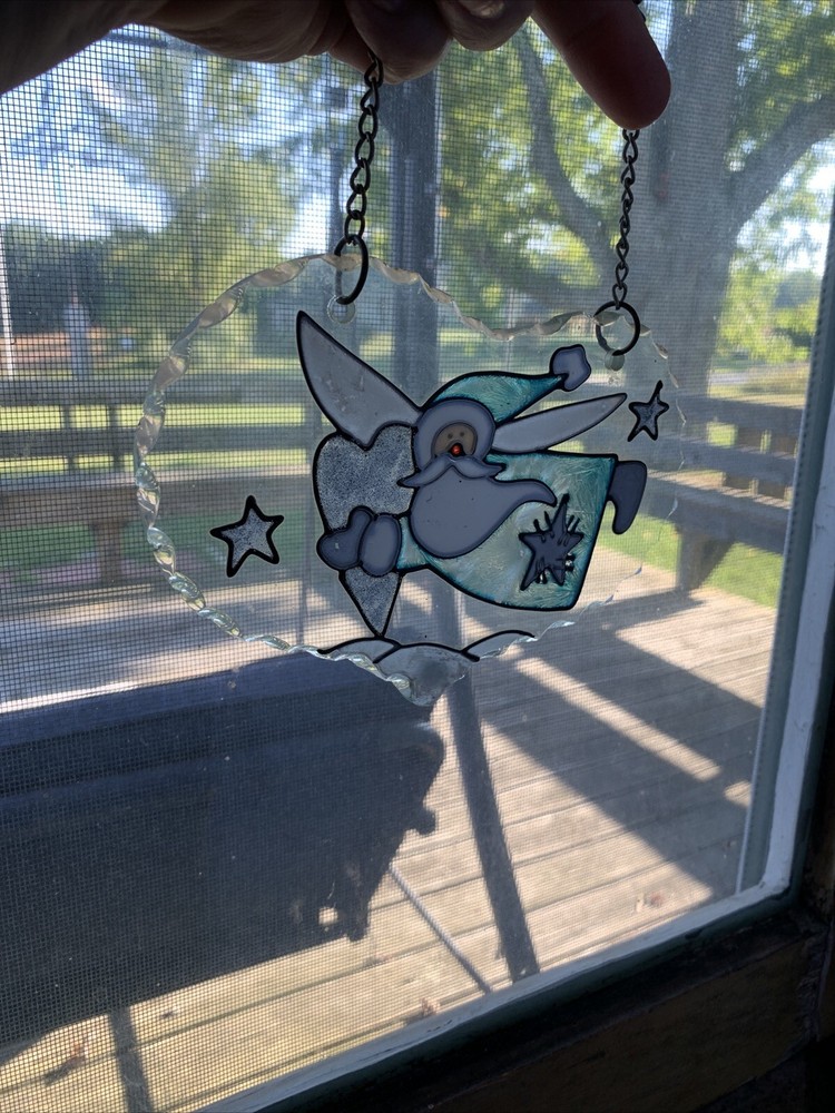 Flying Santa Glass Suncatcher
