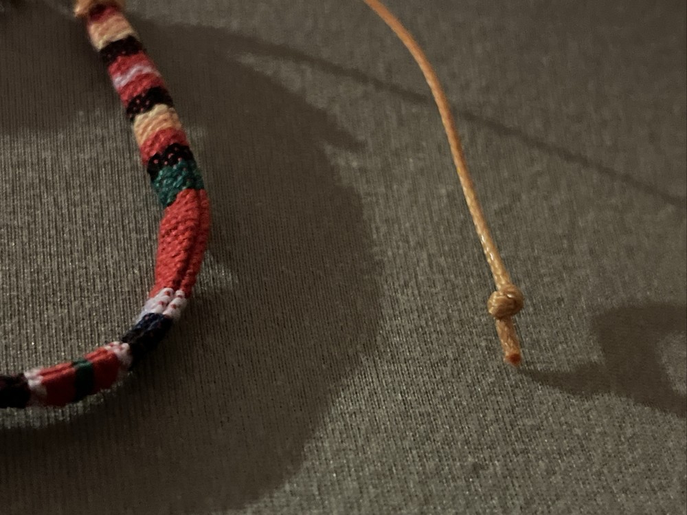 NEW BOHO BRAID THREAD FRIENDSHIP BRACELET ADJUSTABLE THICKER ORANGE