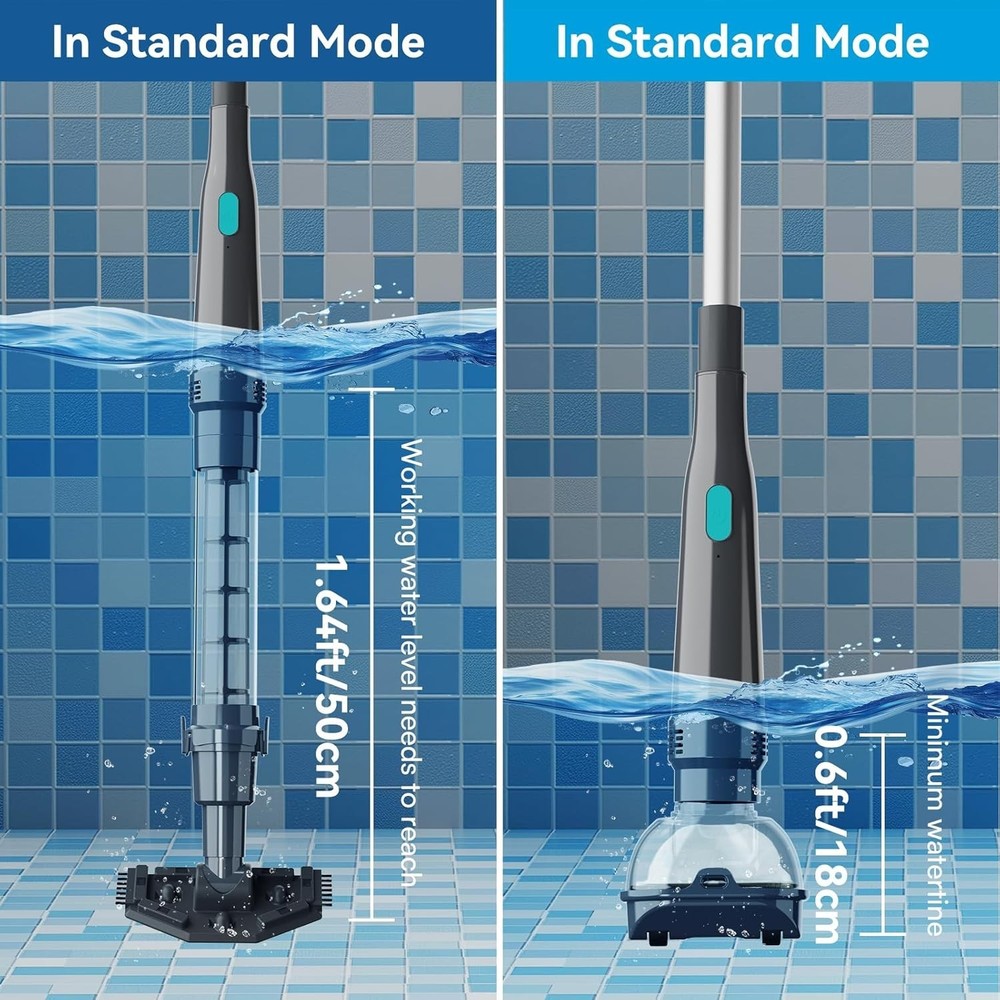 Cordless Pool Vacuum Spa Cleaner; 90 Min Runtime; Handheld