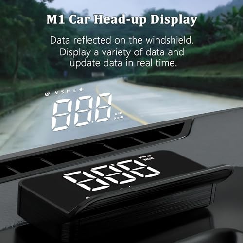 Windshield Screen Projector with GPS Speedometer, Realtime Data Display,