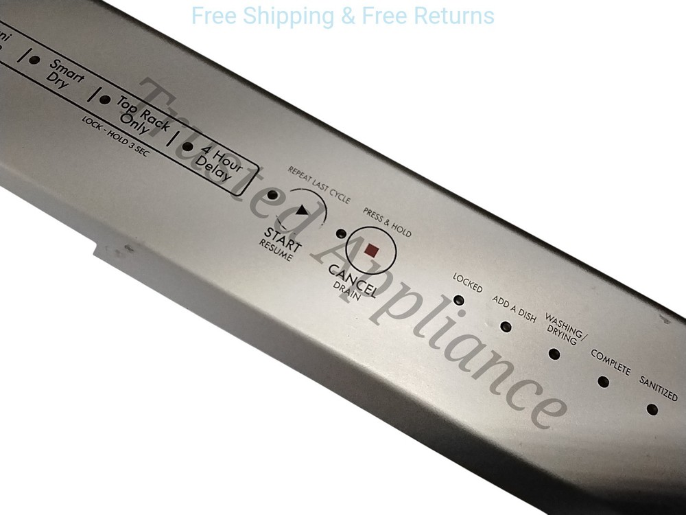 OEM Dishwasher Control Panel W10732050 SILVER