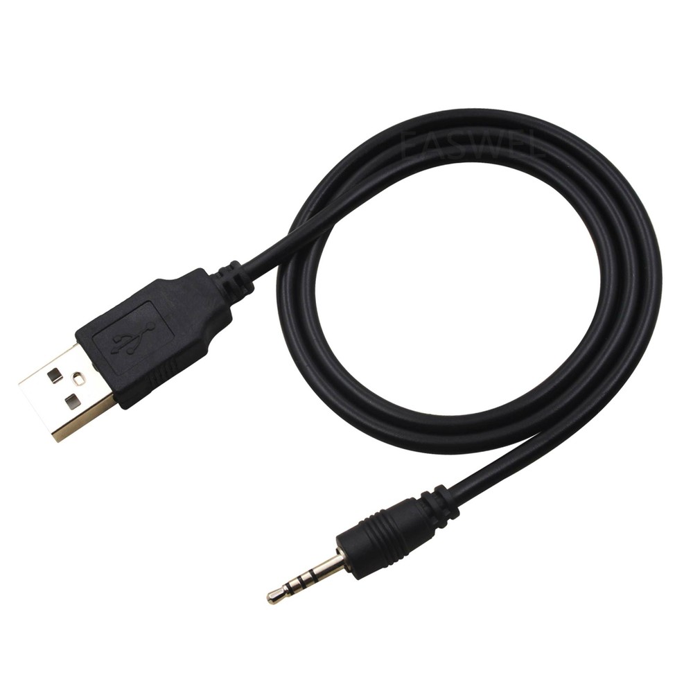 2pcs USB To 2.5 MM Audio Jack Plug Converter Stereo Cable