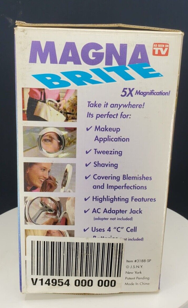 Magna Brite 5x magnifying mirror -New