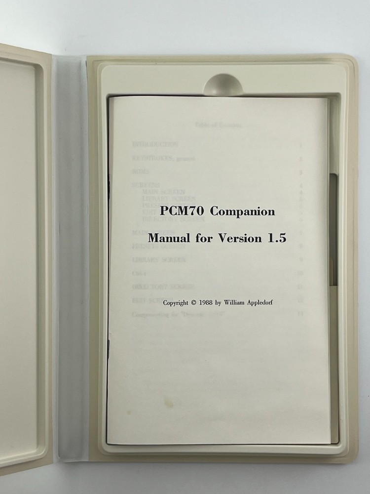 Lexicon PCM 70 Companion 1988 Snap Sofware IBM Floppy