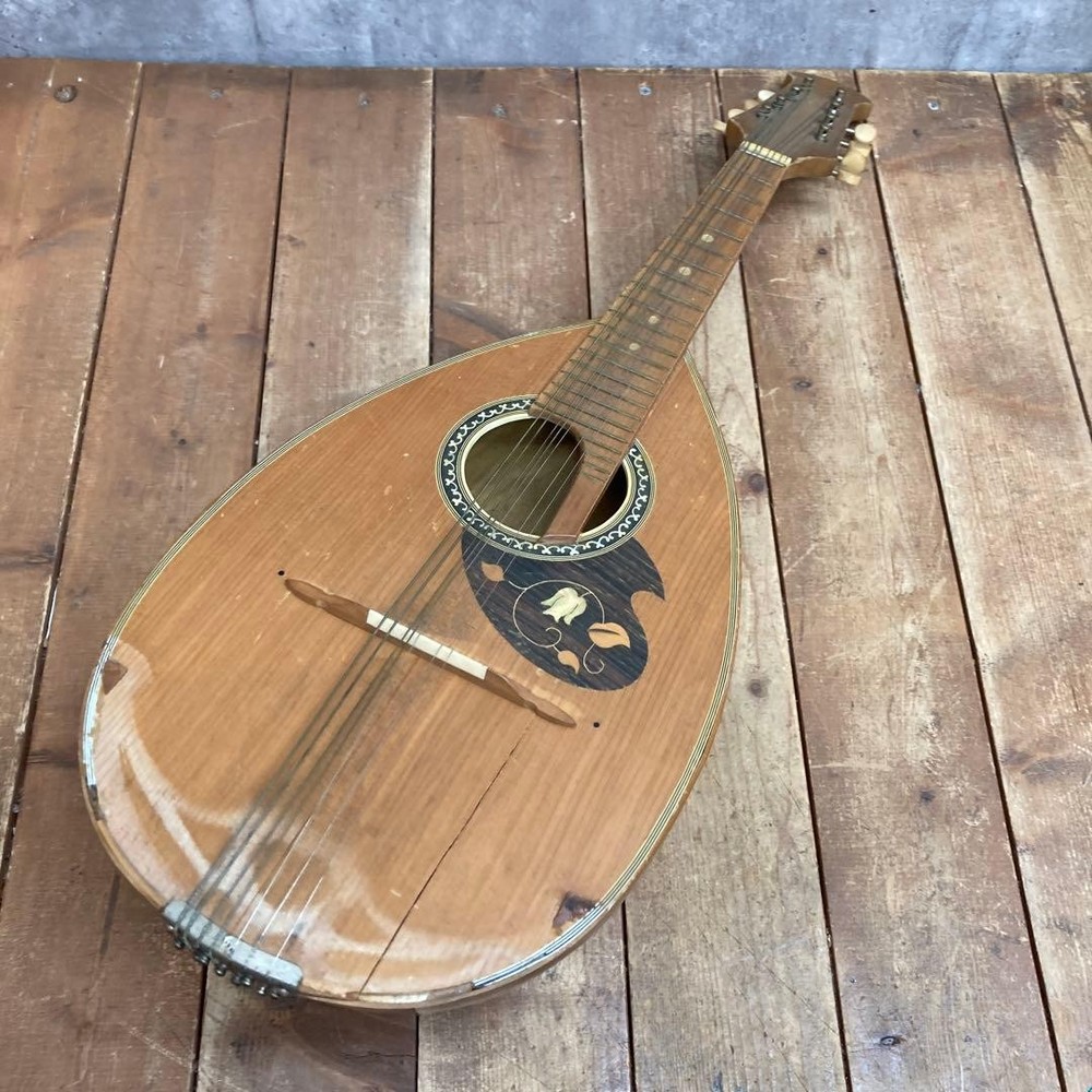 E-Wall [Rare] Antique Mandolin Bowl Back Stringed Instrument Current Item