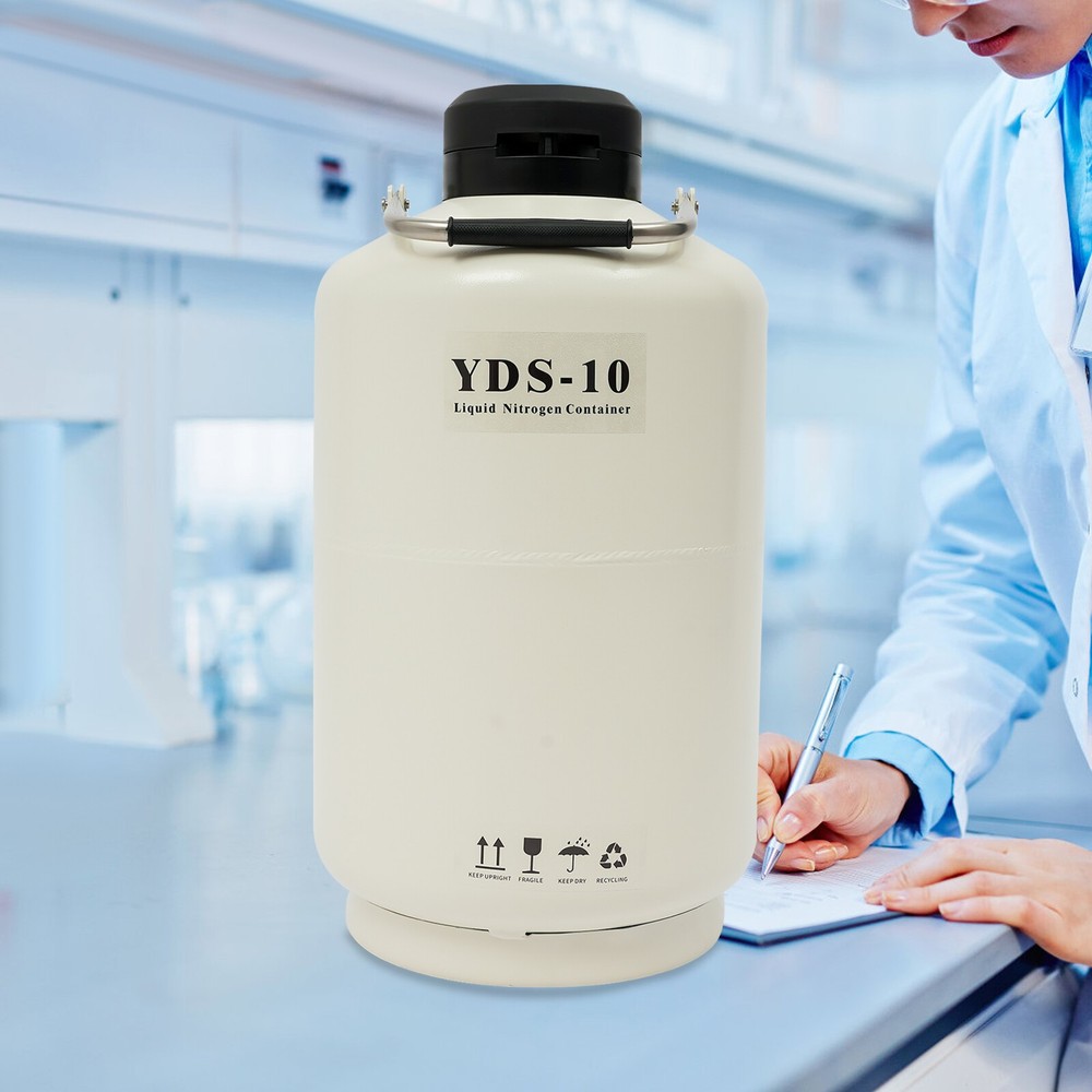 10L Liquid Nitrogen Container Liquid Nitrogen Tank Nitrogen Cryogenic Container